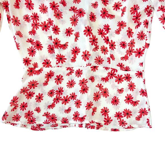 Reformation Jemma Top Daisy Days Floral Button Shirt Size 2 - Picture 5 of 6